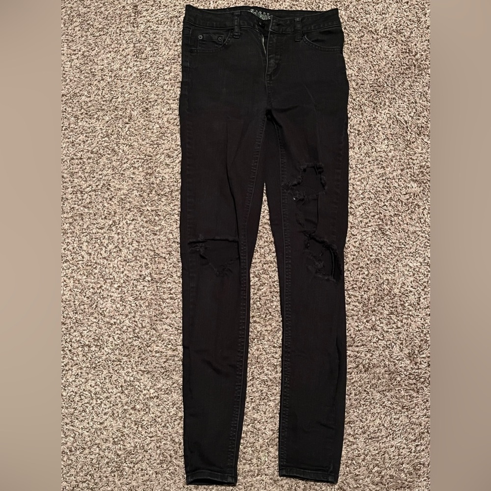 Wild fable black distressed jeans